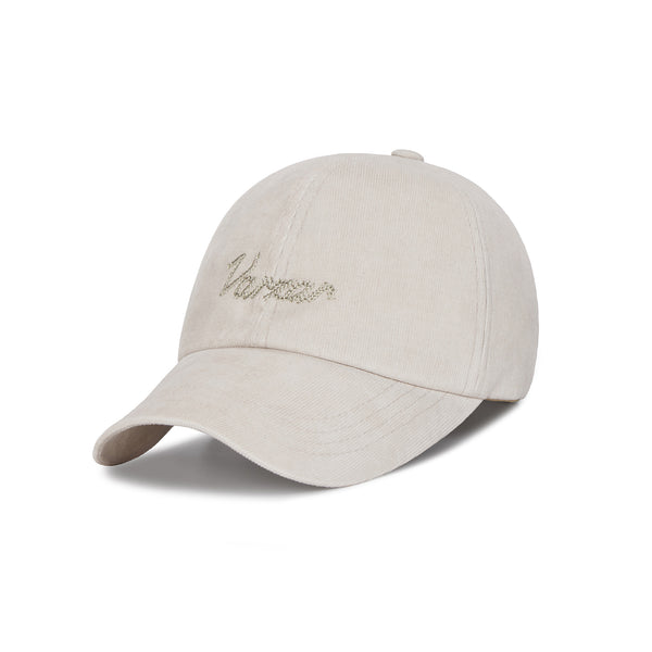 VARZAR Chain Logo Corduroy OG Fit Ball Cap / Cream