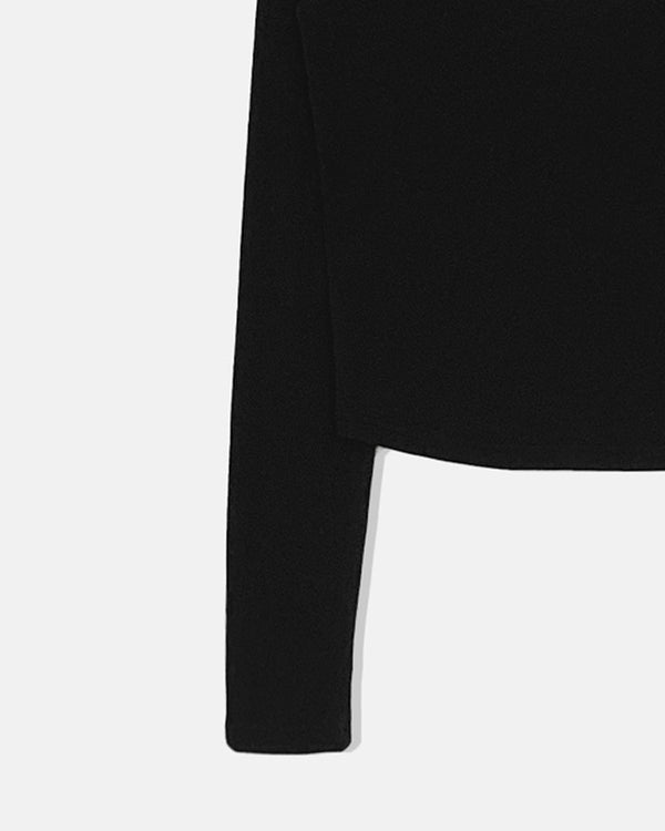 SANDION V-NECK LAYERED LONG SLEEVED BLACK