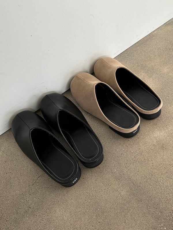 ASCLO Leather & Suede Slippers (2color)