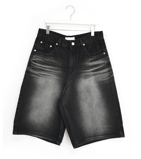 (UNISEX)Midnight Black Bermuda Shorts