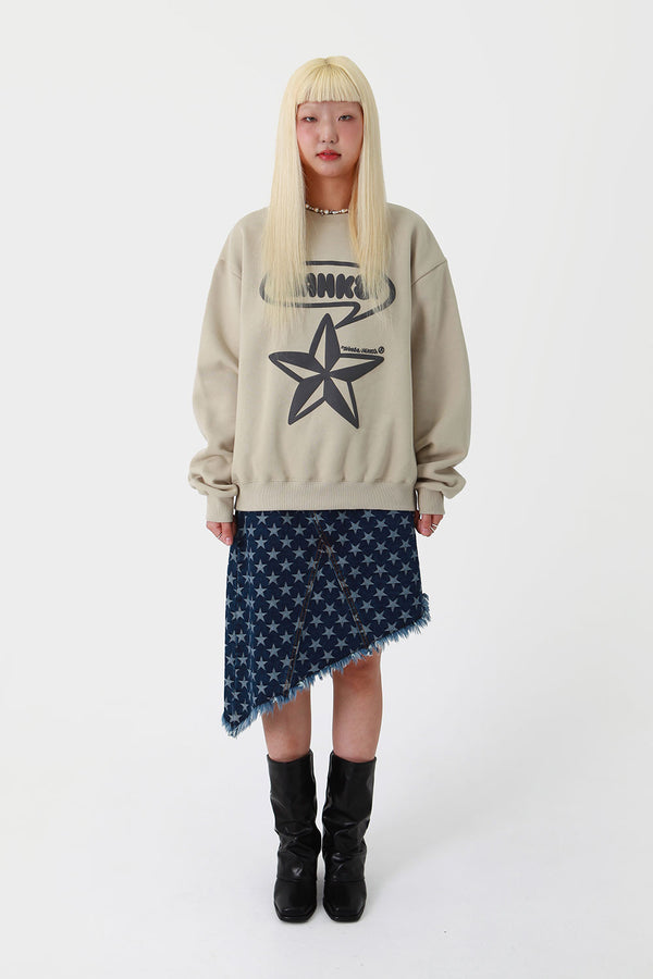 THANKS STAR SWEATSHIRT-KHAKI