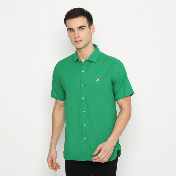 MON AKITA - Aki Men Short Sleeve Shirt Green