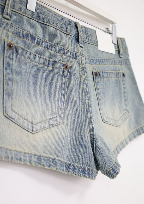 Basic Washed Short Denim Shorts