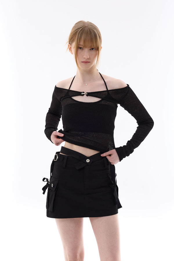 MANON OFF-SHOULDER SET / BLACK