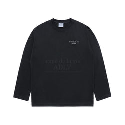 [24SS]   BASIC LOGO NEEDLEWORK LONG SLEEVE T-SHIRT BLACK