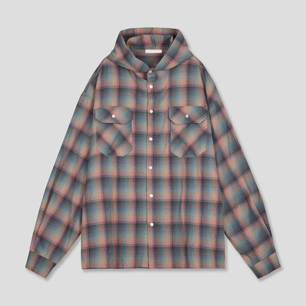 ASCLO Maison Seoul Hood Check Shirt (2color)