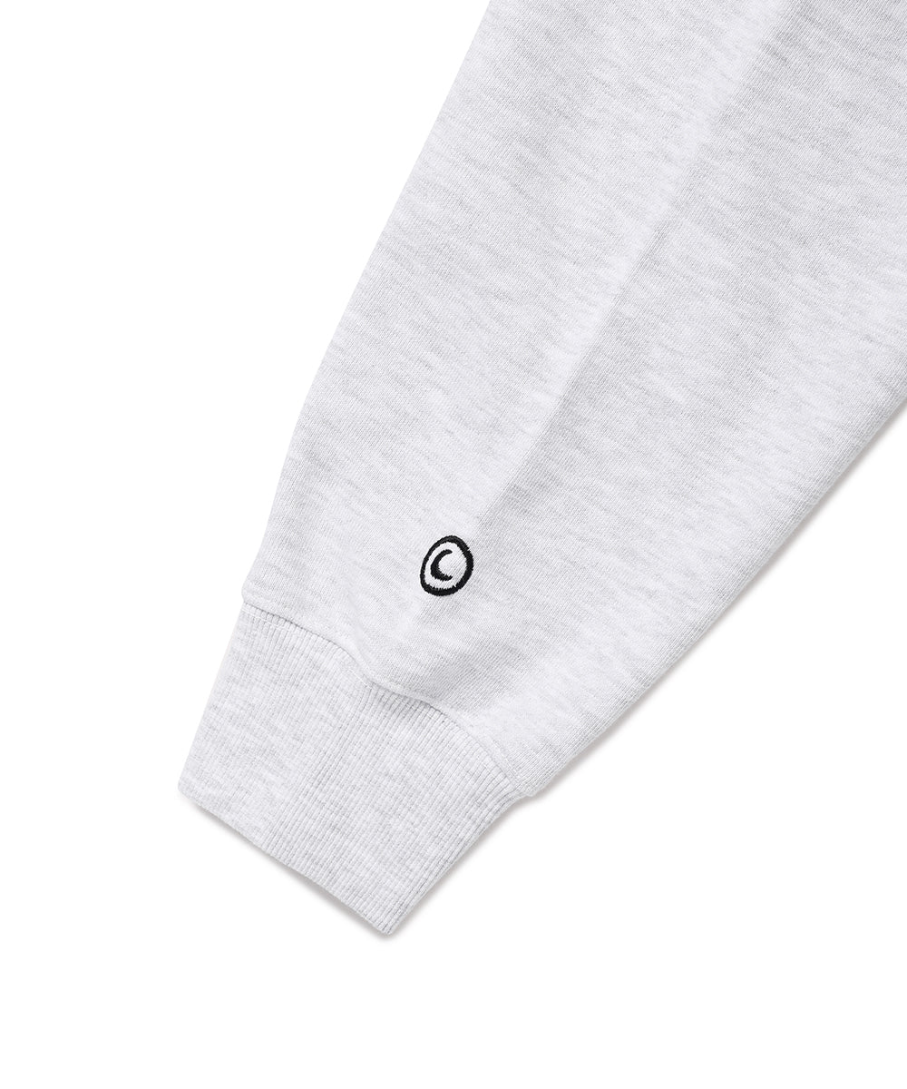 SELLER LOGO ZIP UP HOODIE LIGHT GREY(CV2EFUM480A) - cavish