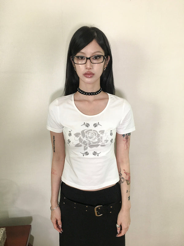 Me愛 - Pearl lace choker (Black/White)