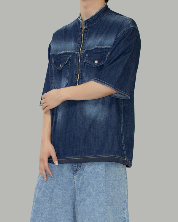 Nurse denim short sleeve shirt