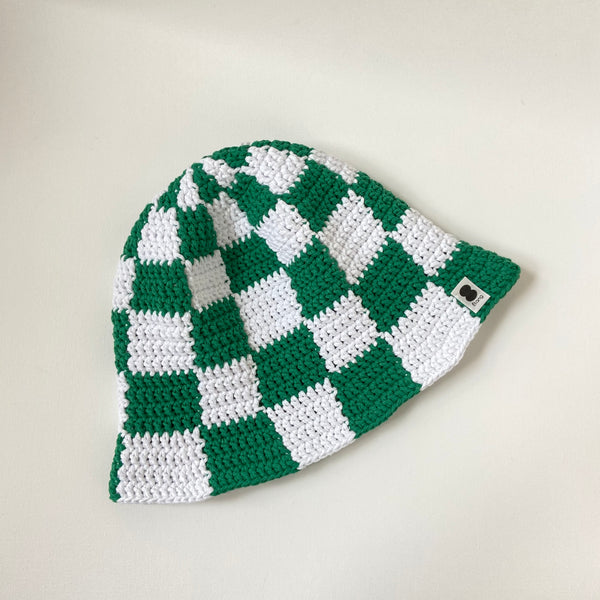 [MADE] Étang Checkerboard Hat﻿ | Green