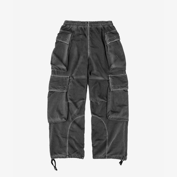 Over Cargo Pants - Washed Black