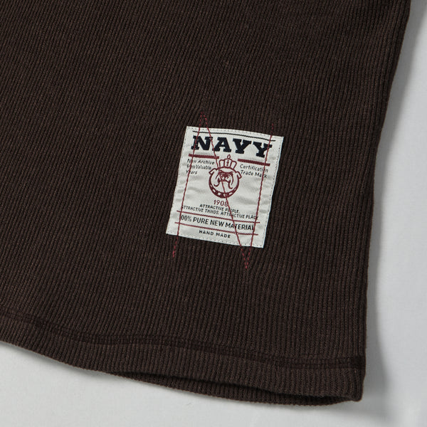 [COLLECTION LINE] NEW ARCHIVE LEATHER STRING KNIT LONG SLEEVE BROWN