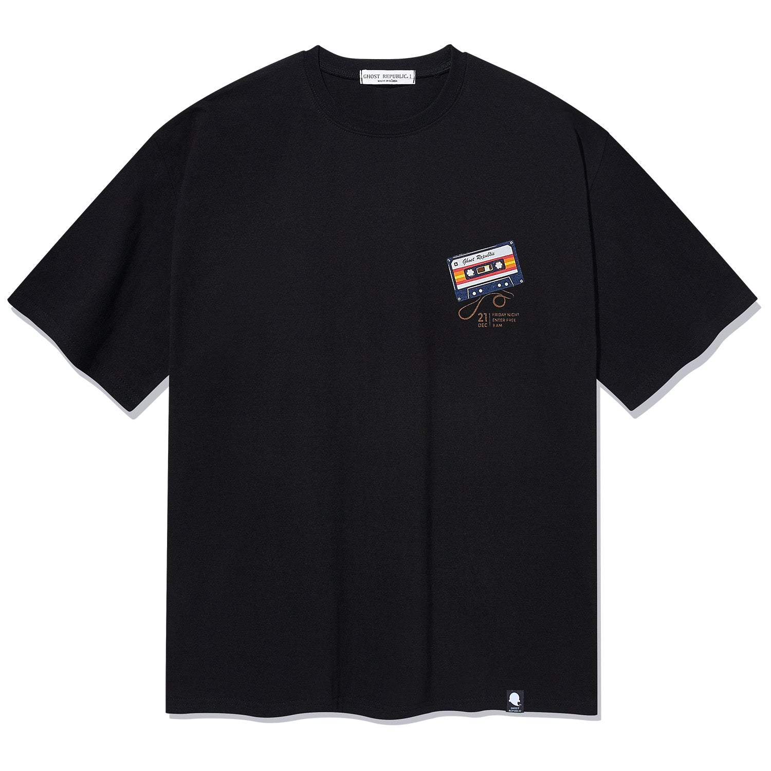 レトロカセット プリント Tシャツ GT-3189