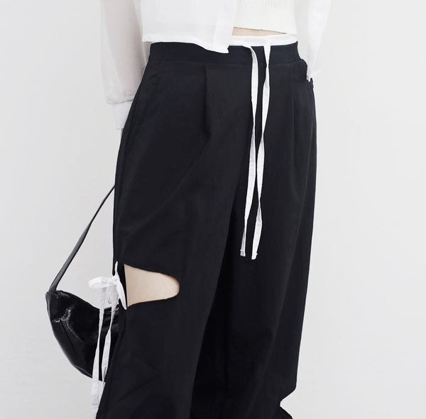 PD Coloring Side Slit Pants