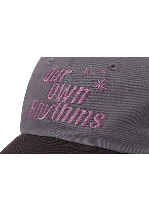 Slogan cotton cap - DARK PURPLE