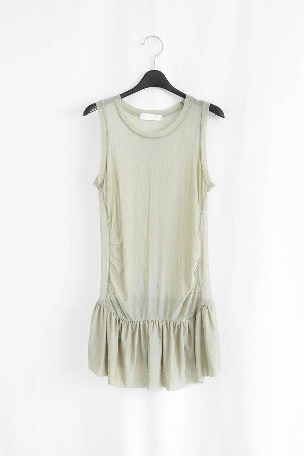 pearl mesh balloon sleeveless top(4colors)