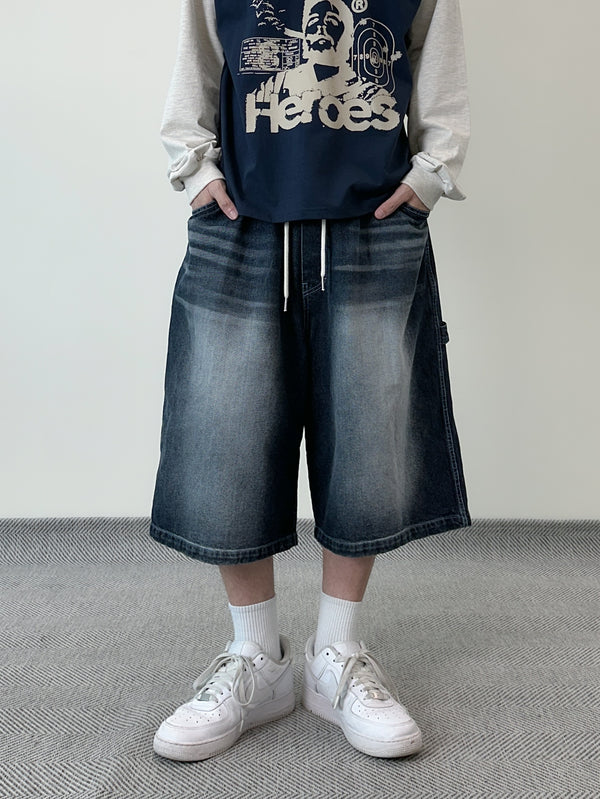 Aki Brush Bermuda Denim Pants