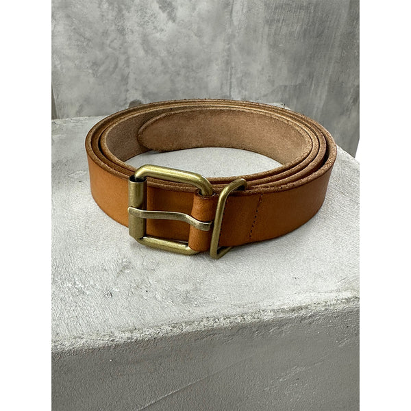 [HANDMADE] Basic leather long belt(Camel)