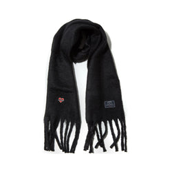 NOMANTIC LOGO MOHAIR MUFFLER BLACK