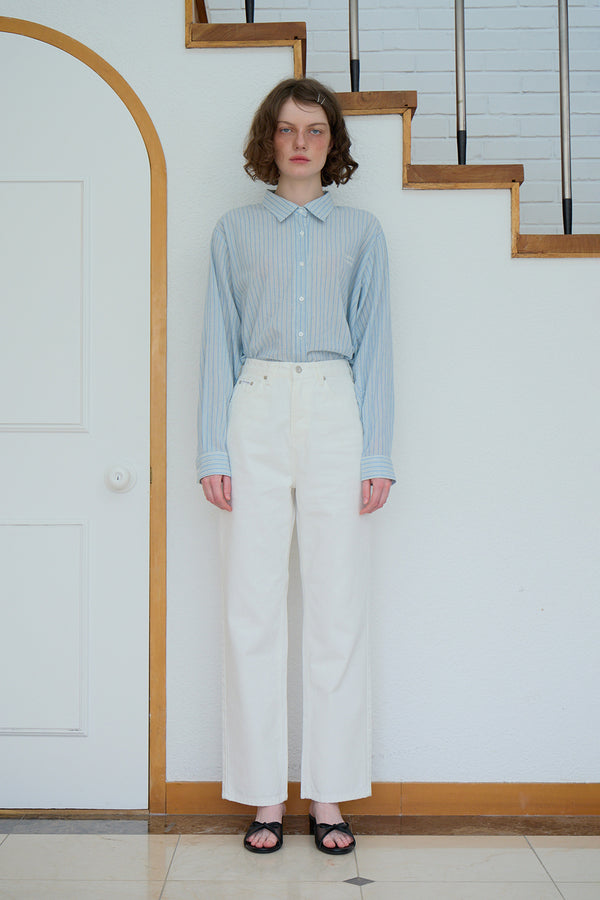 Adult stripe shirt_skyblue