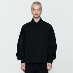 Crinkle String Shirt Jumper Black