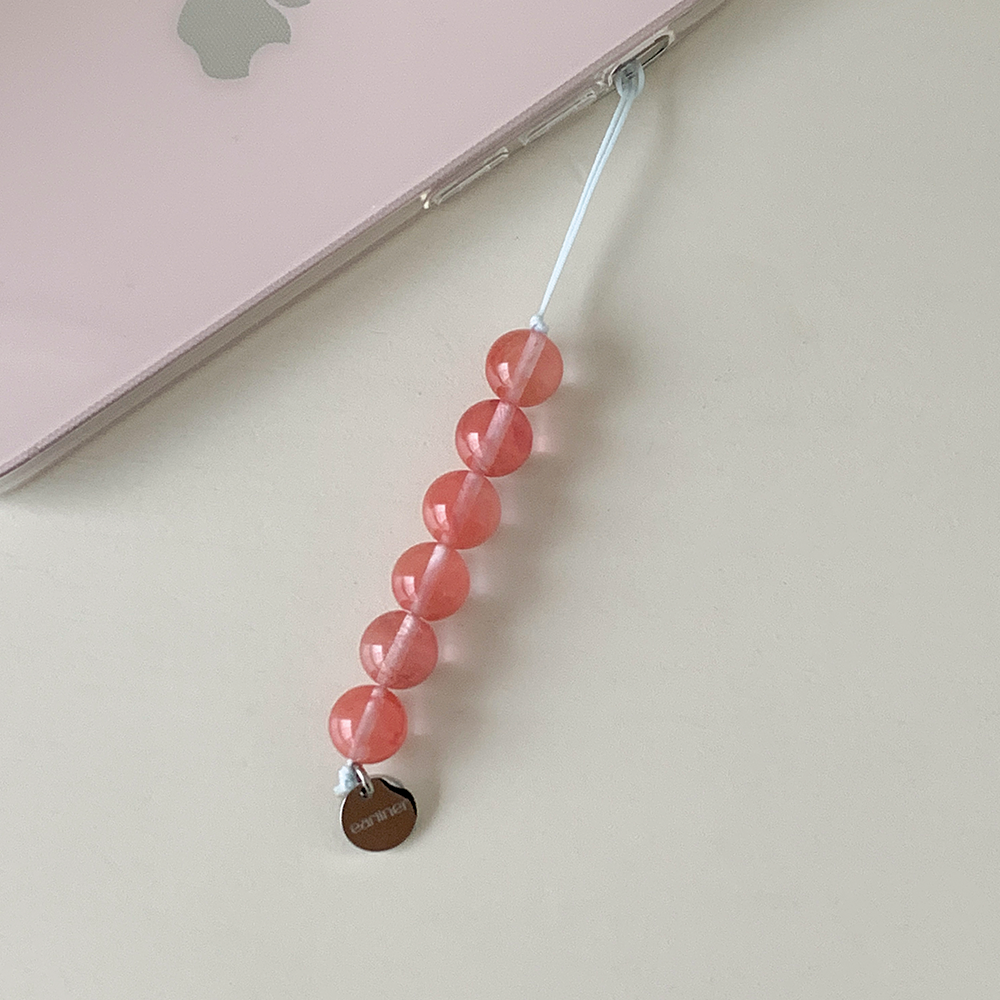 [handmade] rhodochrosite keyring