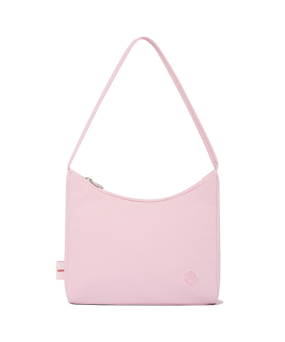 Clover Heart Nylon Hobo Bag Pink