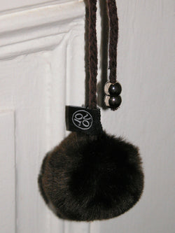 Fur Key Ring_Small_Brown