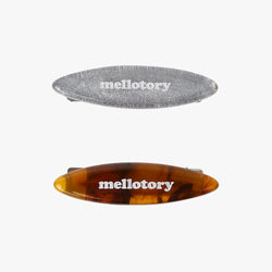 MELLOTORY LOGO HAIR PIN SET (MIX-SILVER / BROWN)