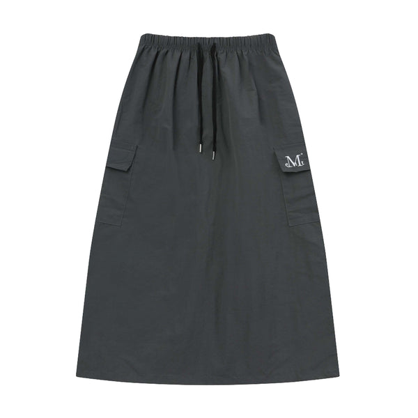 VENT NYLON LONG CARGO SKIRT(3color)