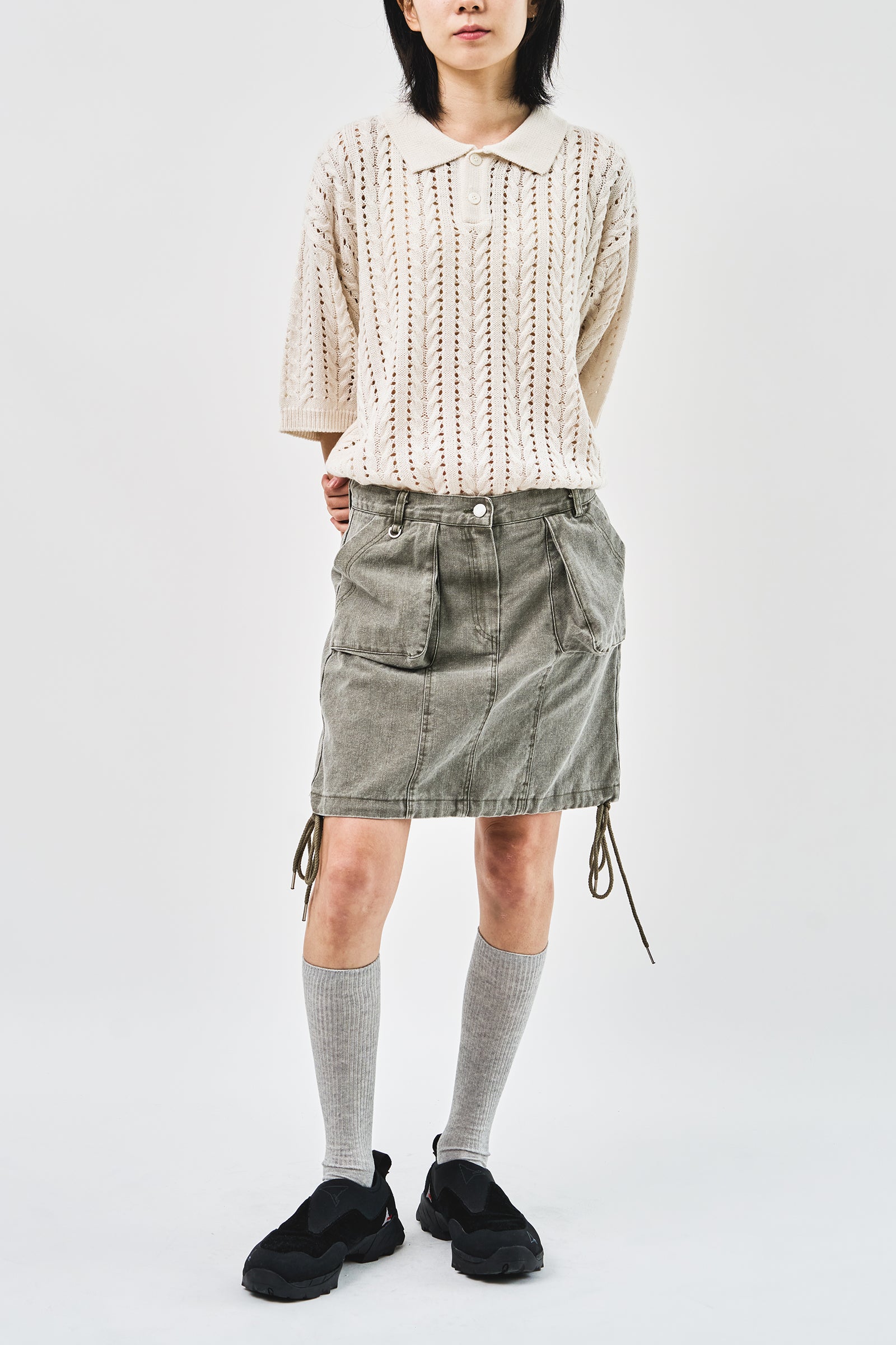 (W) Weth Washed Skirt (2color)