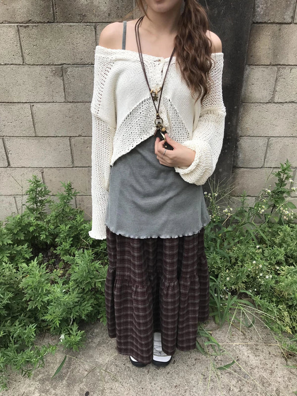 leat knit cardigan