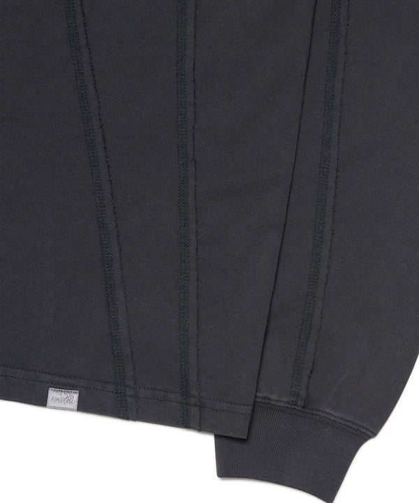 【NOMANUAL】25ss OVERDYED CUTTING LONG SLEEVE TEE OVERDYED CUTTING LONG SLEEVE TEE - WASHED BLACK - nomanual