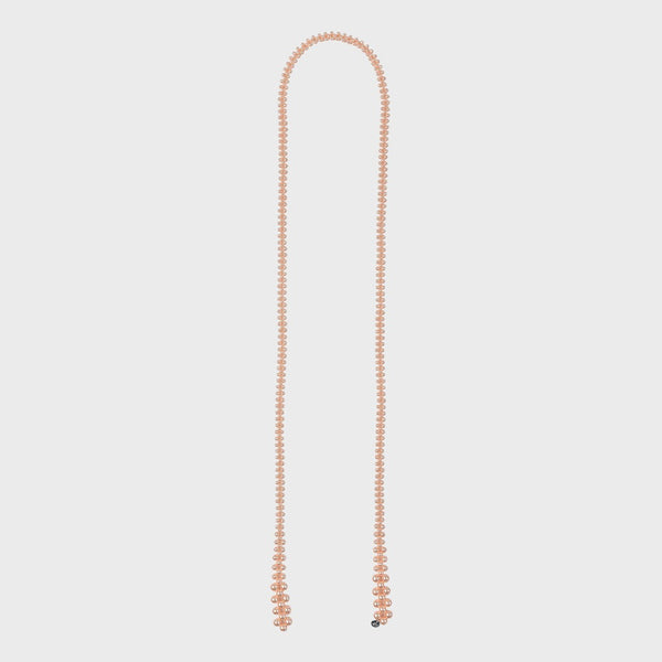 BEADED MULTI PEARL TIE (PEACH FUZZ)