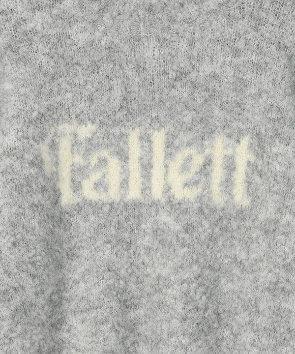 STORY LOGO BOUCLE KNIT GRAY