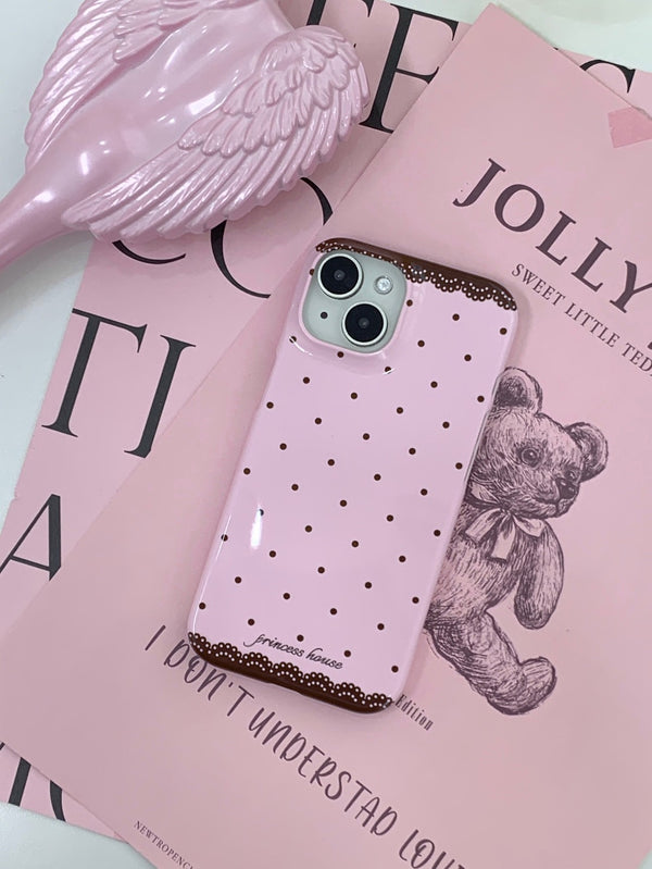 strawberry chocolate phone case - hard