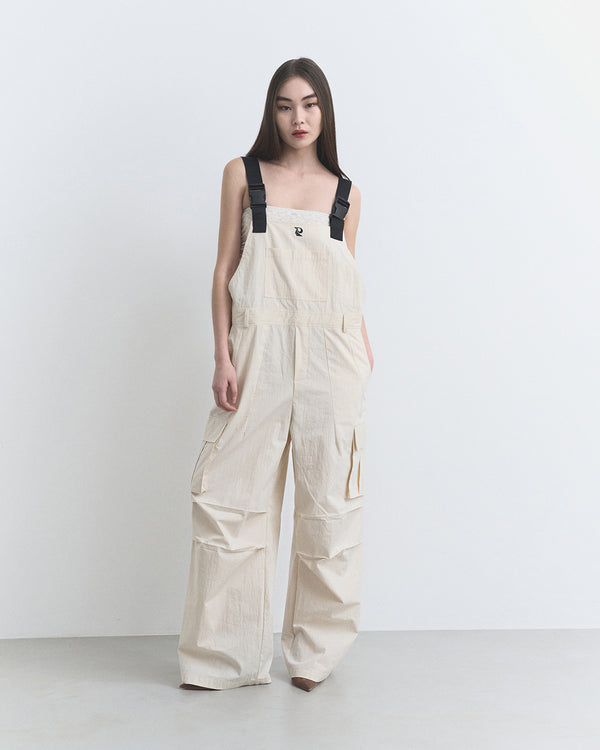 CARGO JUMP SUIT, CREAM