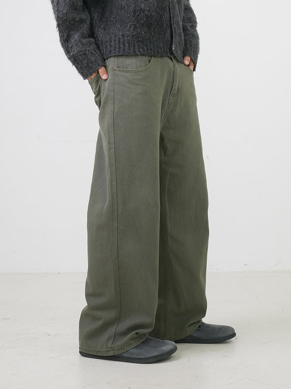 Standard wide cotton pants 4color