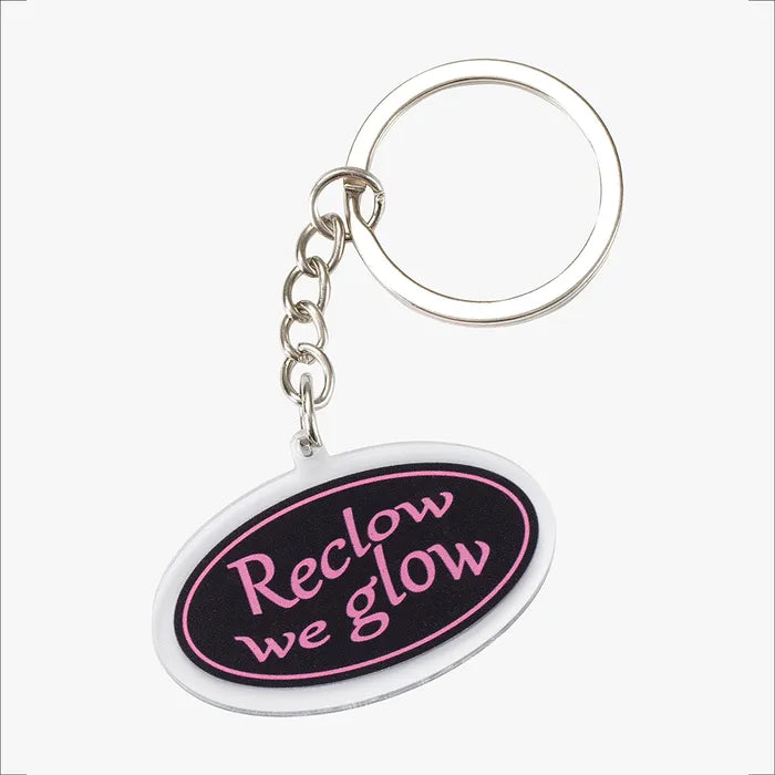 OVAL LOGO ACRYLIC KEYRING BLACK