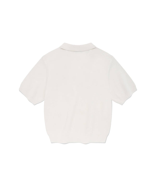 Women's ベーシックワッフルカラーニット Ivory