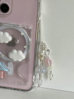 Dreamland Star Moon Cloud Biz Keyring Cell Phone Ring Cell Phone Keyring AirPods Keyring