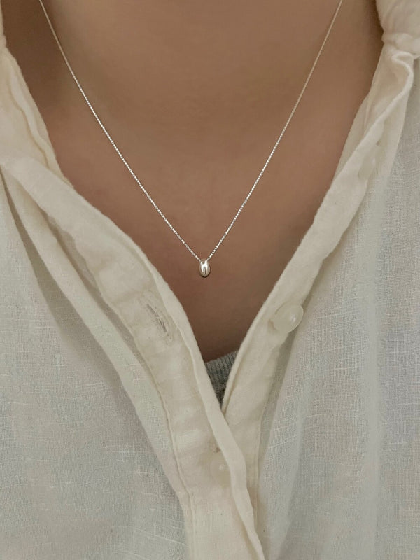 (silver925) Ellipse necklace