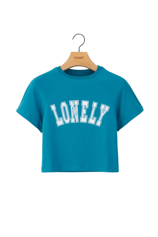 LONELY/LOVELY BABY T SHIRT RESORT-TEEL GREEN