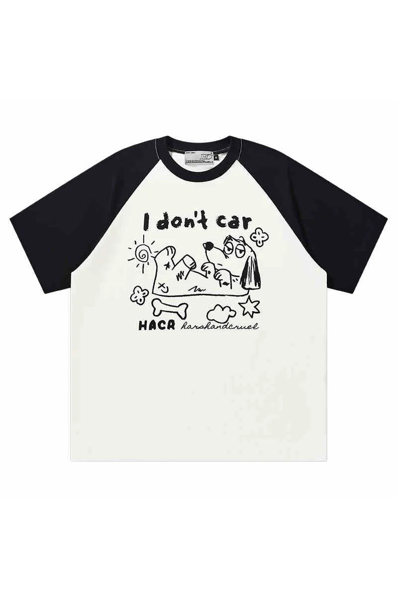 Pastel Dog Sketch Raglan Tee