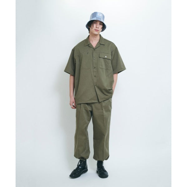 WIDE EASY WORK PANTS / OLIVE