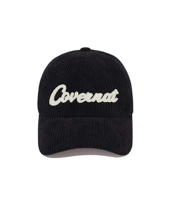 Authentic Appliqué Corduroy Ball Cap Black