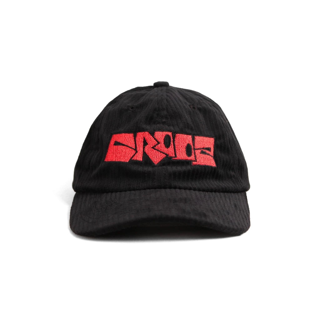 FACE LOGO | CROOZ  6-panel Corduroy Hat | Black