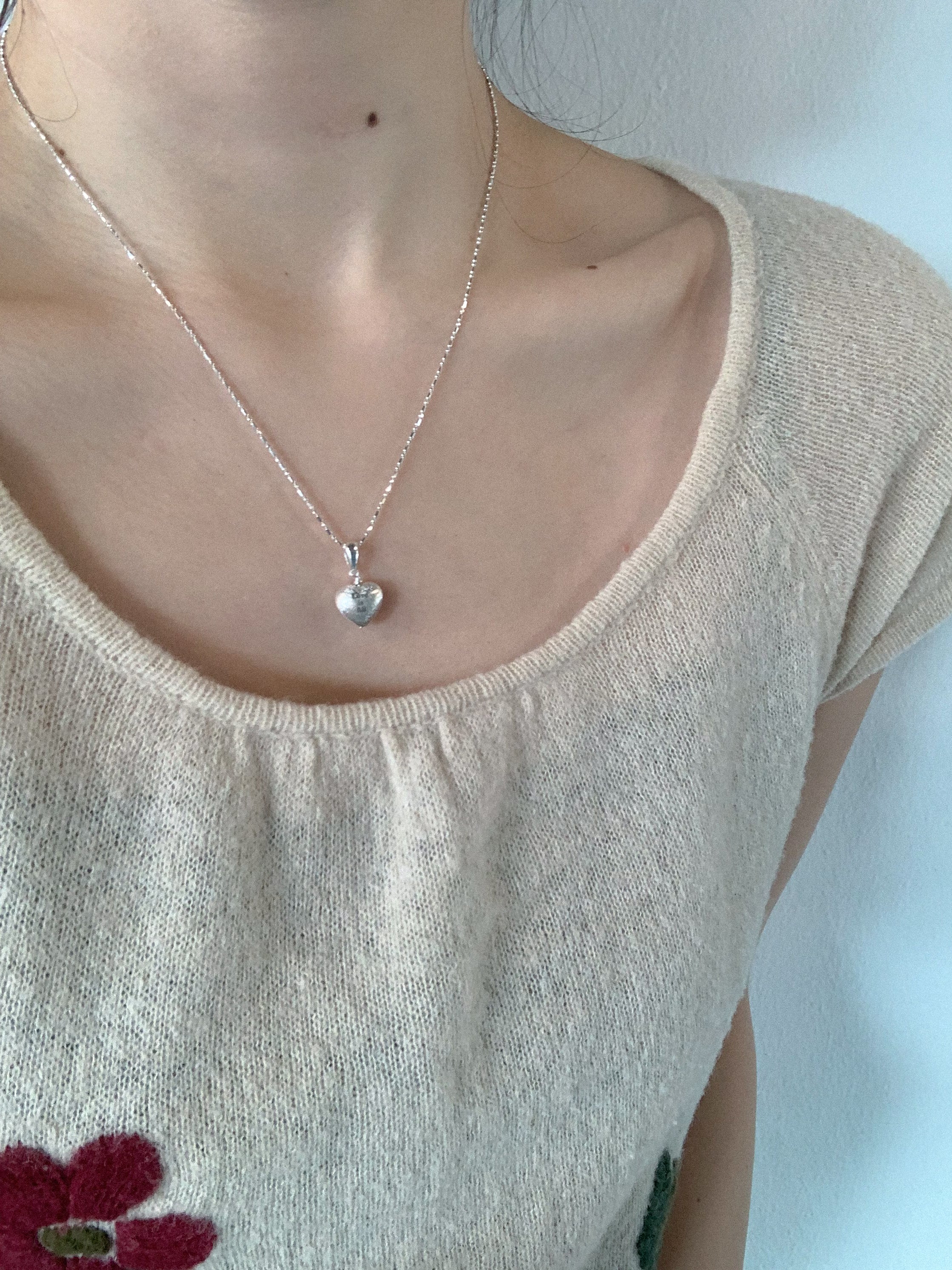 Love is all, silver necklace