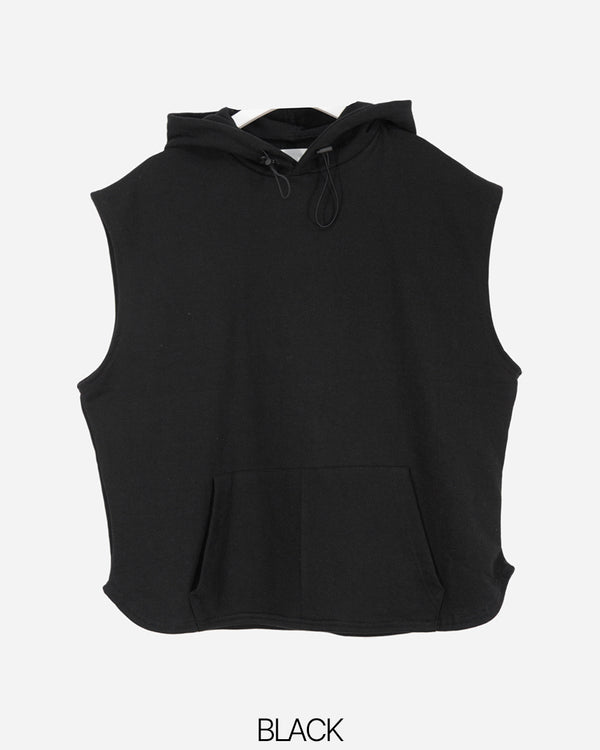 String Cotton Hood Vest