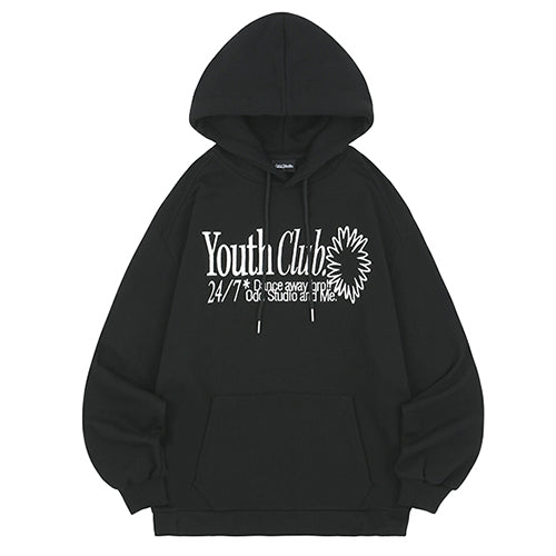 Youth Club Pintuck Oversized Fit Hoodie